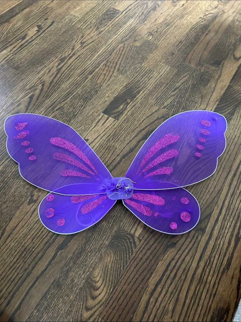 Purple Butterfly Fairy Wings with Pink Star Wand